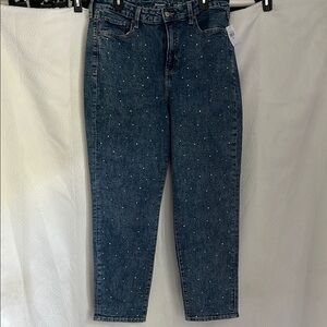 NWT Old Navy O.G. Straight High-Rise Jeans with Spakrle Embellishments